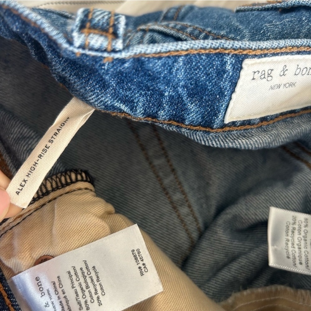 Rag & Bone Alex High Rise Straight Leg Jeans Size 25 - Picture 8 of 10